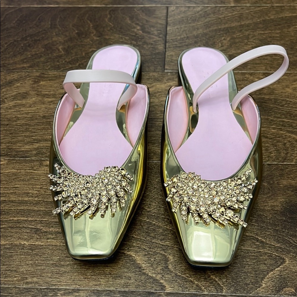 NEW, PIFERI Drizella Crystal Embellished Slide